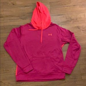 Under Armour Bright Pink & Coral Sweat Shi…